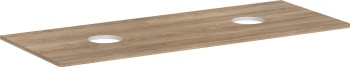 - HANSGROHE Xelu Q Blat 136 x 55cm z wycięciami pod 2 umywalki nablatowe bez otworu na baterię naturalny dąb 54118230 - 54118230 - Łazienki Szydłowski