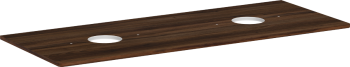 - HANSGROHE Xelu Q Blat 136 x 55cm z wycięciami pod 2 umywalki nablatowe bez otworu na baterię ciemny orzech 54118630 - 54118630 - Łazienki Szydłowski