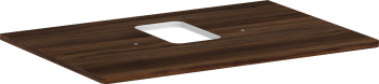  - HANSGROHE Xelu Q Blat 78 x 55cm z wycięciem na środku pod umywalkę nablatową z otworem na baterię ciemny orzech 54120630 - 54120630 - Łazienki Szydłowski