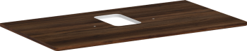  - HANSGROHE Xelu Q Blat 98 x 55cm z wycięciem na środku pod umywalkę nablatową z otworem na baterię ciemny orzech 54121630 - 54121630 - Łazienki Szydłowski