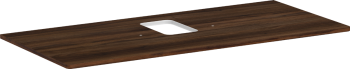  - HANSGROHE Xelu Q Blat 118 x 55cm z wycięciem na środku pod umywalkę nablatową z otworem na baterię ciemny orzech 54122630 - 54122630 - Łazienki Szydłowski