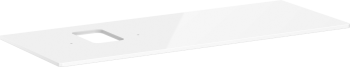 - HANSGROHE Xelu Q Blat 136 x 55cm z wycięciem po lewej stronie pod umywalkę nablatową z otworem na baterię biały wysoki połysk 54123050 - 54123050 - Łazienki Szydłowski