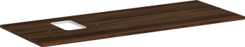  - HANSGROHE Xelu Q Blat 136 x 55cm z wycięciem po lewej stronie pod umywalkę nablatową z otworem na baterię ciemny orzech 54123630 - 54123630 - Łazienki Szydłowski