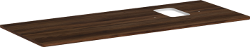  - HANSGROHE Xelu Q Blat 136 x 55 cm z wycięciem po prawej stronie pod umywalkę nablatową z otworem na baterię ciemny orzech 54124630 - 54124630 - Łazienki Szydłowski
