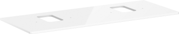 - HANSGROHE Xelu Q Blat 136 x 55cm z wycięciami pod 2 umywalki nablatowe z otworem na baterię biały wysoki połysk 54125050 - 54125050 - Łazienki Szydłowski