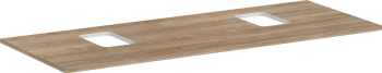- HANSGROHE Xelu Q Blat 136 x 55cm z wycięciami pod 2 umywalki nablatowe z otworem na baterię naturalny dąb 54125230 - 54125230 - Łazienki Szydłowski