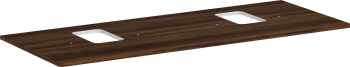  - HANSGROHE Xelu Q Blat 136 x 55cm z wycięciami pod 2 umywalki nablatowe z otworem na baterię ciemny orzech 54125630 - 54125630 - Łazienki Szydłowski
