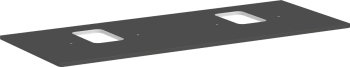  - HANSGROHE Xelu Q Blat 136 x 55cm z wycięciami pod 2 umywalki nablatowe z otworem na baterię szary diament matowy 54125910 - 54125910 - Łazienki Szydłowski
