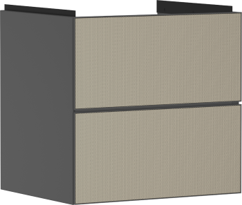 - HANSGROHE Xevolos E Szafka pod umywalkę wiszacą z 2 szufladami 58 x 47,5cm szary łupek matowy 54177390 - 54177390 - Łazienki Szydłowski