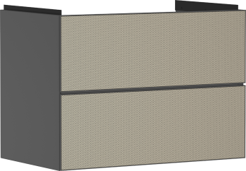 - HANSGROHE Xevolos E Szafka pod umywalkę wiszacą z 2 szufladami 78 x 47,5cm szary łupek mat  54180390 - 54180390 - Łazienki Szydłowski