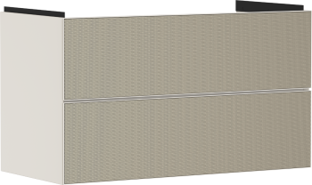 - HANSGROHE Xevolos E Szafka pod umywalkę wiszacą z 2 szufladami 98 x 47,5cm piaskowy beż matowy 54182390 - 54182390 - Łazienki Szydłowski