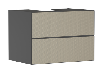  - HANSGROHE Xevolos E Szafka pod szlifowaną umywalkę wpuszczaną w blat z 2 szufladami 78 x 55 cm szary łupek matowy 54189390 - 54189390 - Łazienki Szydłowski