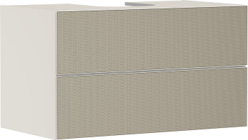 - HANSGROHE Xevolos E Szafka pod szlifowaną umywalkę wpuszczaną w blat z 2 szufladami 98 x 55cm Piaskowy Beż Matowy 54191390 - 54191390 - Łazienki Szydłowski