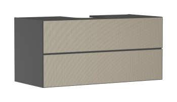  - HANSGROHE Xevolos E Szafka pod szlifowaną umywalkę wpuszczaną w blat z 2 szufladami 118 x 55cm szary łupek matowy 54195390 - 54195390 - Łazienki Szydłowski