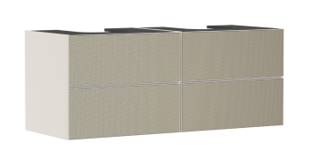 - HANSGROHE Xevolos E Szafka pod 2 szlifowane umywalki wpuszczane w blat z 4 szufladami 137 x 55cm piaskowy beż matowy 54197390 - 54197390 - Łazienki Szydłowski