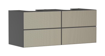  - HANSGROHE Xevolos E Szafka pod 2 szlifowane umywalki wpuszczane w blat z 4 szufladami 137 x 55 cm szary łupek matowy 54198390 - 54198390 - Łazienki Szydłowski