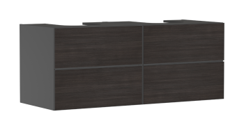  - HANSGROHE Xevolos E Szafka pod 2 szlifowane umywalki wpuszczane w blat z 4 szufladami 137 x 55cm szary łupek matowy 54198730 - 54198730 - Łazienki Szydłowski