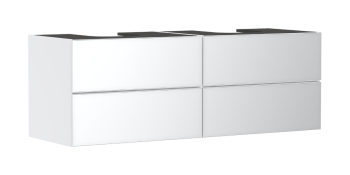  - HANSGROHE Xevolos E Szafka pod 2 szlifowane umywalki wpuszczane w blat z 4 szufladami 157 x 55cm biały mat 54199320 - 54199320 - Łazienki Szydłowski