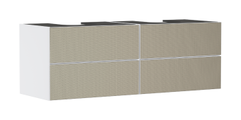  - HANSGROHE Xevolos E Szafka pod 2 szlifowane umywalki wpuszczane w blat z 4 szufladami 157 x 55cm biały mat 54199390 - 54199390 - Łazienki Szydłowski