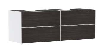  - HANSGROHE Xevolos E Szafka pod 2 szlifowane umywalki wpuszczane w blat z 4 szufladami 157 x 55 cm biały mat 54199730 - 54199730 - Łazienki Szydłowski