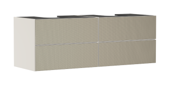 - HANSGROHE Xevolos E Szafka pod 2 szlifowane umywalki wpuszczane w blat z 4 szufladami 157 x 55cm Piaskowy Beż Matowy 54200390 - 54200390 - Łazienki Szydłowski