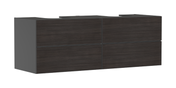  - HANSGROHE Xevolos E Szafka pod 2 szlifowane umywalki wpuszczane w blat z 4 szufladami 157 x 55cm szary łupek matowy 54201730 - 54201730 - Łazienki Szydłowski