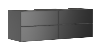  - HANSGROHE Xevolos E Szafka pod 2 szlifowane umywalki wpuszczane w blat z 4 szufladami 157 x 55cm szary łupek matowy 54201770 - 54201770 - Łazienki Szydłowski