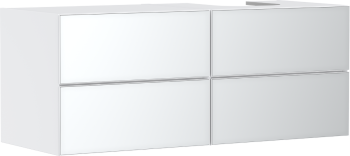  - HANSGROHE Xevolos E Szafka pod szlifowaną umywalkę wpuszczaną w blat po prawej stronie z 4 szufladami 137 x 55cm biały mat 54239320 - 54239320 - Łazienki Szydłowski