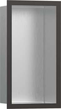  - HANSGROHE XtraStoris Individual Wnęka ścienna Stal Szlachetna Szczotkowana z ozdobną ramką 30 x 15 x 10 cm czarny chrom szczotkowany 56094340 - 56094340 - Łazienki Szydłowski