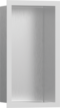  - HANSGROHE XtraStoris Individual Wnęka ścienna Stal Szlachetna Szczotkowana z ozdobną ramką biały mat 30 x 15 x 10 cm 56094700 - 56094700 - Łazienki Szydłowski