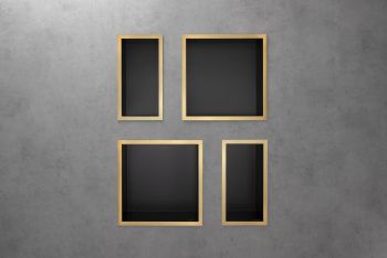  - HANSGROHE XtraStoris Individual Wnęka ścienna Czarny Matowy z ozdobną ramką złoty optyczny polerowany 30 x 15 x 10 cm  56095990 - 56095990 - Łazienki Szydłowski