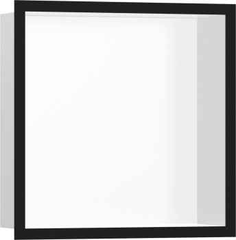  - HANSGROHE XtraStoris Individual Wnęka ścienna z ozdobną ramką 30x30cm czarny mat 56099670 - 56099670 - Łazienki Szydłowski
