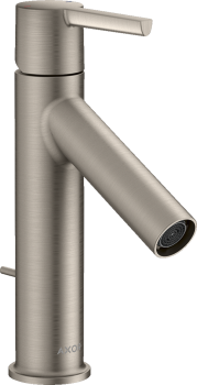  - AXOR Starck Jednouchwytowa bateria umywalkowa 100 z kompletem odpływowym z cięgłem stal szlachetna optyczna 10001800 - 10001800 - Łazienki Szydłowski
