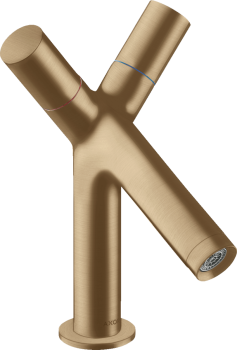 - AXOR Starck 2-uchwytowa bateria umywalkowa 80 z kompletem odpływowym z cięgłem brąz szczotkowany 10030140 - 10030140 U - Łazienki Szydłowski