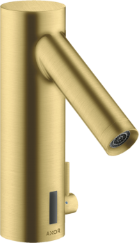  - AXOR Starck Elektroniczna bateria umywalkowa z bieżącą regulacją temperatury, zasilana baterią mosiądz szczotkowany 10101950 - 10101950 U - Łazienki Szydłowski