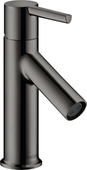  - AXOR Starck Jednouchwytowa bateria umywalkowa 80 do małych umywalek z kompletem odpływowym z cięgłem czarny chrom polerowany 10102330 - 10102330 - Łazienki Szydłowski