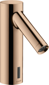 - AXOR Starck Elektroniczna bateria umywalkowa ze wstępną regulacją temperatury, zasilana baterią czerwony złoty polerowany 10106300 - 10106300 - Łazienki Szydłowski
