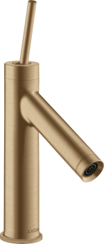 - AXOR Starck Jednouchwytowa bateria umywalkowa 90 z uchwytem Pin i niezamykanym kompletem odpływowym brąz szczotkowany 10117140 - 10117140 U - Łazienki Szydłowski