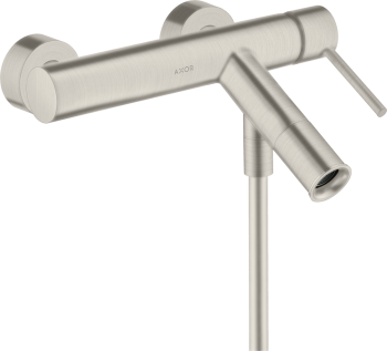  - AXOR Starck Jednouchwytowa bateria wannowa z uchwytem Pin, stal szlachetna optyczna 10411800 - 10411800 - Łazienki Szydłowski