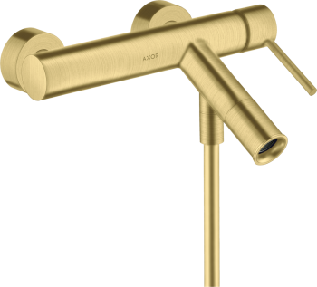  - AXOR Starck Jednouchwytowa bateria wannowa z uchwytem Pin, natynkowa mosiądz szczotkowany 10411950 - 10411950 U - Łazienki Szydłowski