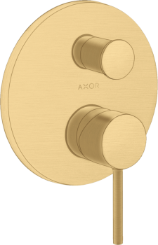  - AXOR Starck Jednouchwytowa bateria wannowa z uchwytem Pin zgodna z normą EN 1717, podtynkowa złoty optyczny szczotkowany 10418250 - 10418250 U - Łazienki Szydłowski