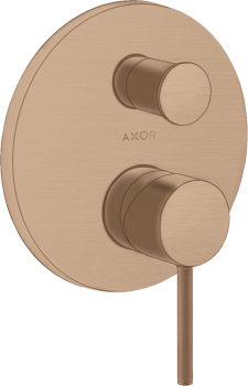  - AXOR Starck Jednouchwytowa bateria wannowa z uchwytem Pin zgodna z normą EN 1717, podtynkowa czerwone złoto szczotkowane 10418310 - 10418310 - Łazienki Szydłowski