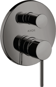  - AXOR Starck Jednouchwytowa bateria wannowa z uchwytem Pin czarny chrom polerowany 10418330 - 10418330 - Łazienki Szydłowski