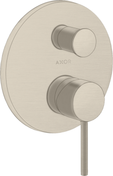  - AXOR Starck Jednouchwytowa bateria wannowa z uchwytem Pin zgodna z normą EN 1717, podtynkowa nikiel szczotkowany 10418820 - 10418820 U - Łazienki Szydłowski