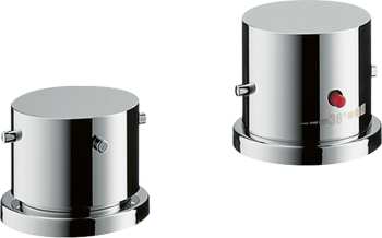  - AXOR Starck 2-otworowa bateria termostatyczna na brzeg wanny z uchwytami Zero chrom 10480000 - 10480000 - Łazienki Szydłowski