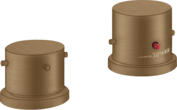 - AXOR Starck 2-otworowa bateria termostatyczna na brzeg wanny z uchwytami Zero brąz szczotkowany 10480140 - 10480140 U - Łazienki Szydłowski