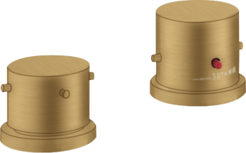 - AXOR Starck 2-otworowa bateria termostatyczna na brzeg wanny z uchwytami Zero złoty optyczny szczotkowany 10480250 - 10480250 - Łazienki Szydłowski