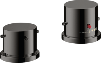  - AXOR Starck 2-otworowa bateria termostatyczna na brzeg wanny z uchwytami Zero czarny chrom polerowany 10480330 - 10480330 - Łazienki Szydłowski