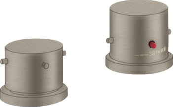  - AXOR Starck 2-otworowa bateria termostatyczna na brzeg wanny z uchwytami Zero nikiel szczotkowany 10480820 - 10480820 - Łazienki Szydłowski