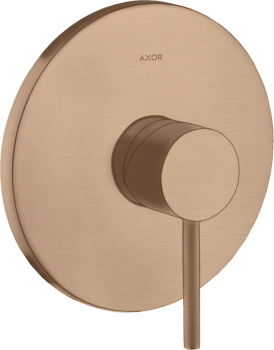  - AXOR Starck Jednouchwytowa bateria prysznicowa z uchwytem Pin, podtynkowa czerwone złoto szczotkowane 10616310 - 10616310 - Łazienki Szydłowski